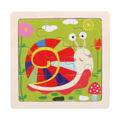 

Gotoamei Wooden Animal Puzzle Educational Developmental Baby Kids Training Toy