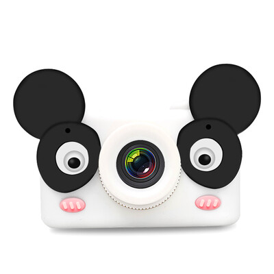 

Little fart PIUS childrens digital camera can take pictures baby mini SLR HD childrens camera childrens smart camera cartoon holiday birthday gift bear sky blue no card