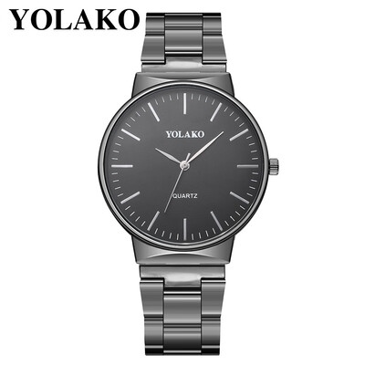 

Gobestart YOLAKO Mens Quartz Stainless Steel Band Newv Strap Watch Analog Wrist Watch