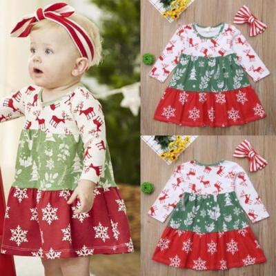 

Princess Kids Baby Girl Dress Christmas Party Pageant Gown Formal Dress