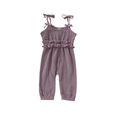 

Newborn Toddler Baby Girls Ruffle Dungarees One piece Romper Jumpsuit Outfits