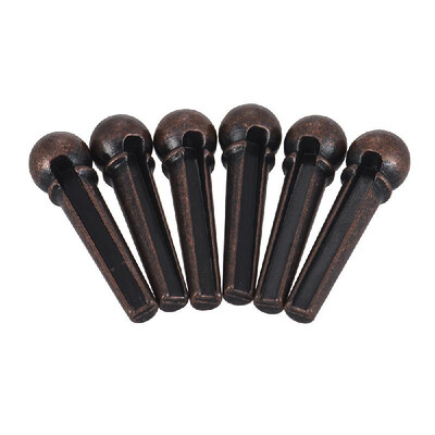 

6pcs Acoustic Folk Guitar Brigde String End Pins Pegs Zinc Alloy Guitar Parts Accessories