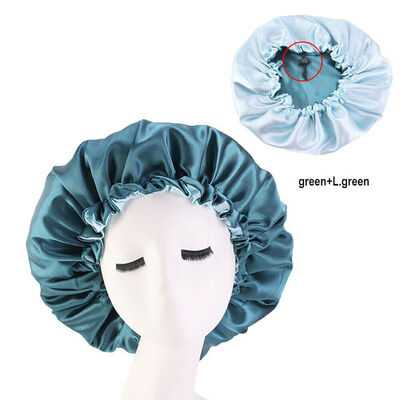 

Women Satin Bonnet Cap Night Sleep Hair Protect Head Cover Wide Band Adjust Hats
