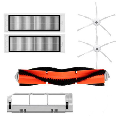 

6pcs Sweeper Kit For Xioami Roborock Main Side Brush Filter Brush Cover Replace