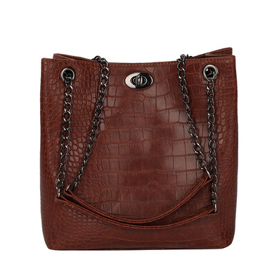 

Stone pattern PU Leather Bucket Bags For Women 2018 Female Chain Crossbody Bag Ladies Shoulder Bags Lock Handbags Drop Shipping