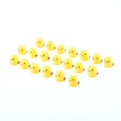 

Greensen 20pcs Miniature Yellow Chicken Micro Garden Landscape Ornaments Doll House Decorations