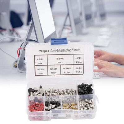 

Greensen 202Pcs Motherboard Hard Disk Screws PC Assortment Kit Computer Repairing Accessories