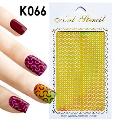 

Toponeto 1Pc Irregular Hollow Nail Art Vinyls Stencil Stickers Manicure