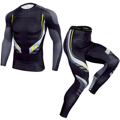 

Men Compression Shirt Pants Set Fitness Sportswear Bodybuilding Tight Sport Suit