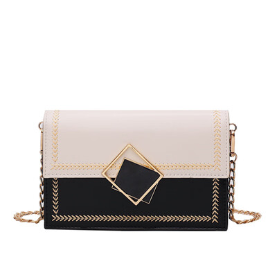 

Bag female 2019 summer new wild chain small square bag personalized diamond bag shoulder diagonal cross color bright star handbag