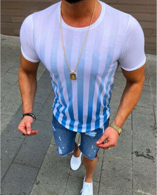 

Fashion Mens Slim Fit O Neck Short Sleeve Muscle Tee T-shirt Casual Tops Blouse