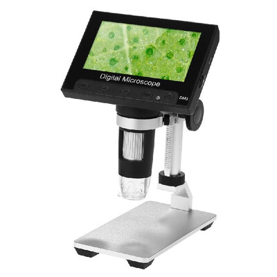 

1000X Portable Digital Microscope 43" LCD Display 720P LED Magnifier with Built-in Rechargeable Lithium Battery&Metal Stand f