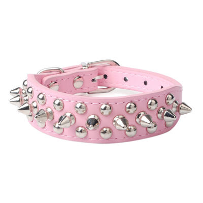 

Adjustable PU Leather Punk Rivet Spiked Studded Pet Puppy Dog Collar Neck Straps Supplies Pets