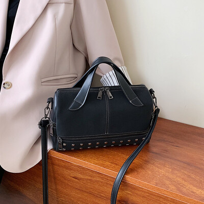 

Ins Scrub bag handbags new 2019 Korean version of the fashion texture wild shoulder bag shoulder Messenger Boston bag
