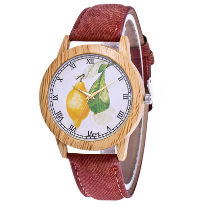 

RM Womens Fashion Casual Leather Strap Analog Quartz Round Watch