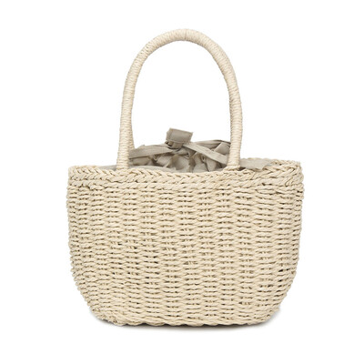 

Tailored Womens Fashion Straw Woven Bag Solid Color Handbag Casual Wild Handbag