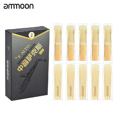 

ammoon High Grade Eb Alto Saxophone Sax Bamboo Reeds Strength 20 10pcs Box