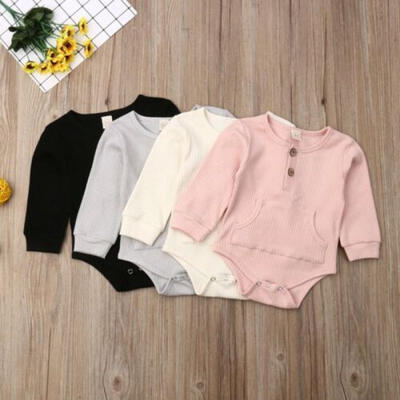 

Infant Baby Girls Long Sleeves Romper Bodysuit Outfits Jumpsuit Playsuit hot