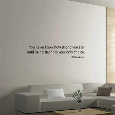 

You Never Know How Strong You Are Art Vinyl Mural Home Room Decor Wall Stickers