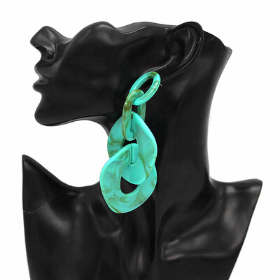 

Olaru Bohemian korean Acetic acid sheet Long Drop Earring For Women Dangle Earrings Statement Jewelry New Wedding Accessories