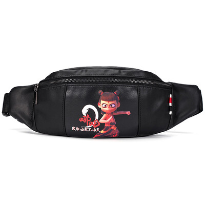 

Korean fashion mens single shoulder bag personality pattern mens chest bag street mens bag