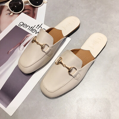 

Muller shoes summer college wind square flat-soled fairy shoes full of lazy slippers