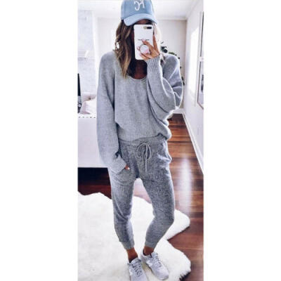 

Fashion Womens Loose Tracksuit Sport Gym Jogging Casual Sweat Pants Trouser New