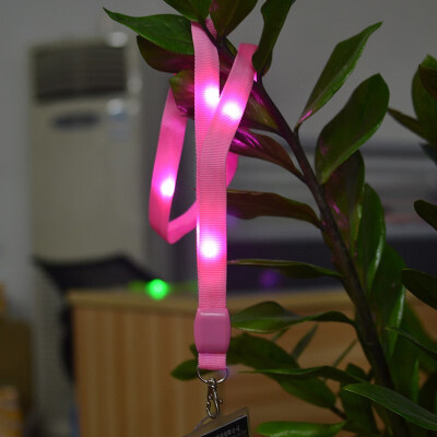 

FUNNYBUNNY Led Light with A Certificate Lanyard Label Badge Lanyard Nylon Flash Tag Booster Props Chritmas Decorations