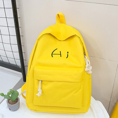 

Tailored Unisex Canvas Letter Backpack Outdoor Travel Backpack Student Bag