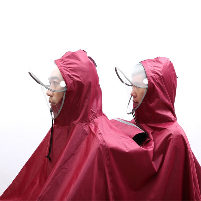 

V2 double motorcycle raincoat movable mask
