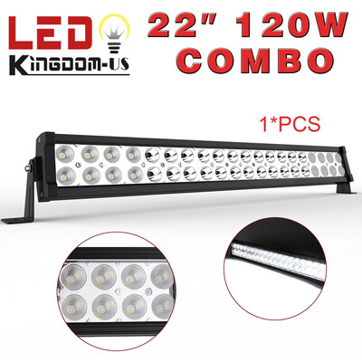 

120W 22" Led Work Light Bar Combo Lamp Offroad Driving Lamp Atv Ute Suv 4WD 24