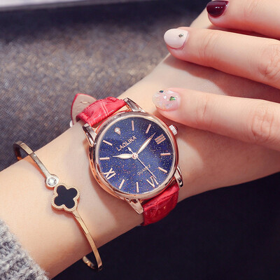 

Girls watch Korean student girls simple&generous cute junior high school girls net red waterproof diamond luminous belt