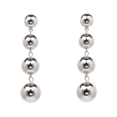 

JURAN 2017 Long Copper Ball Dangle Earrings Women Charm Party Wedding Earring Luxury Jewelry 3 Colors Factory Price J50034