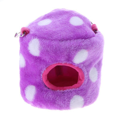 

Winter Pet Nest Flannel Warm Dot Hamster House Squirrel Home Hanging Bed