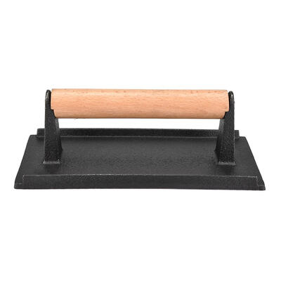

Greensen Commercial Cast Iron Steak Weight Wooden Handle Bacon Grill Hamburger PressSteak Press Meat Maker