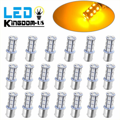 

20x 1156 1141 AmberYellow 18SMD Turn Signal Parking LED Light Bulbs BA15S 12V