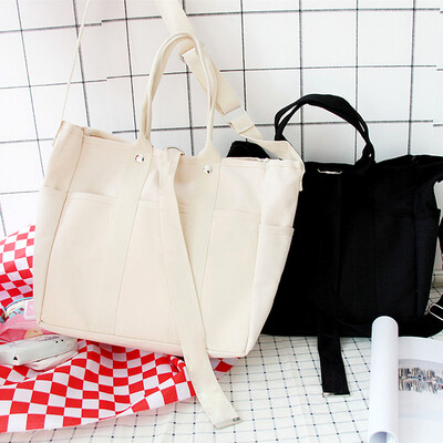 

Canvas Handbags Women Men Shopping Bags Reusable Shopping Bag Colour Black White Bags