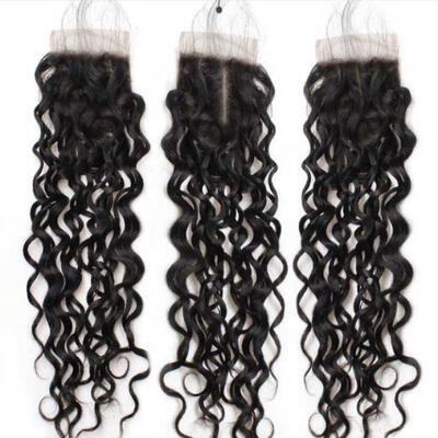 

Malaysian Water Wave 3 Bundles With Closure 100 Human Hair Weave Bundles With Closure Non Remy Hair Extensions