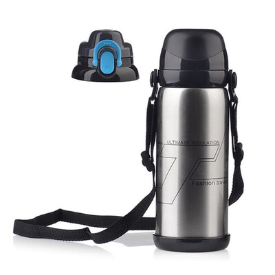 

Heat preservation Cold storage Travel Stainless steel vacuum in sulated pot Double lid Sports Outdoor Water Cup 800mL