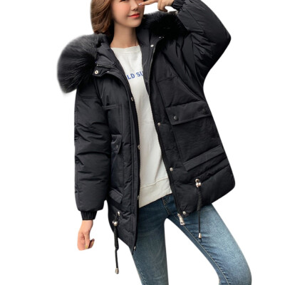 

Toponeto Women Winter Warm Thick Outerwear Hooded Coat Slim Cotton-padded Jacket