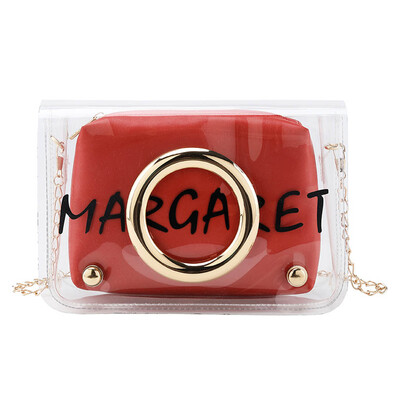 

Tailored Woman 2019 New Jelly Bag Fashion Messenger Bag Casual Shoulder Bag 2PC Chain Bag