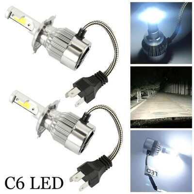 

Plug&Play Led Car Light 2x COB H4 C6 7600LM 72W LED Car Headlight Conversion Kit Car Accessary