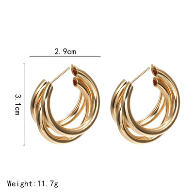 

F32 Multi Designs Wholesale Fashion Jewelry Women Metal Vintage Statement Clear Crystal Drop Earrings For Women Metal Earring