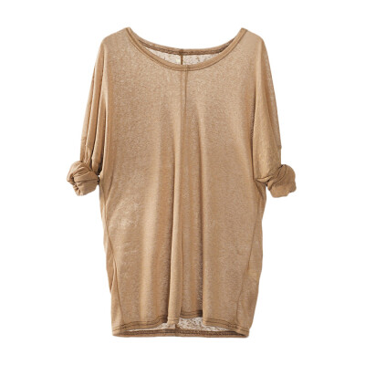 

Nomeni Women Knitting Sweaters Long Sleeve V Neck Loose Casual Blouse Tops