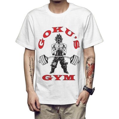 

Dragon Ball Series Saiyan Pattern Printing Mens T-Shirt Cartoon Round Neck Short-Sleeve Cool Mens Shirt Tees