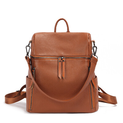 

Litchi pattern shoulder bag ladies fashion multi-function waterproof backpack business travel bag
