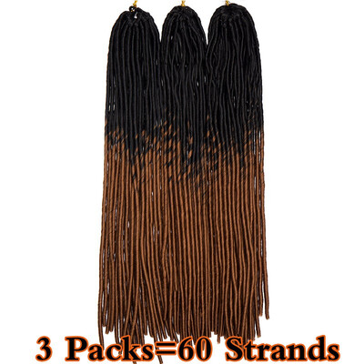 

3 Packs Dreadlocks Crochet Braids Soft Faux Locs Crochet Hair Synthetic Braiding Hair Bomba Goddess Locs Crochet Hair Braids