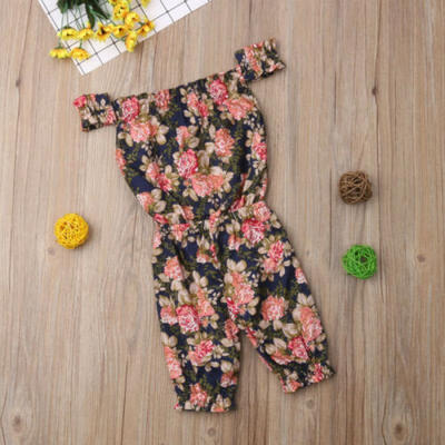 

New Infant Baby Girl Floral Off Shoulder Romper Bodysuit Jumpsuit Outfit Clothes