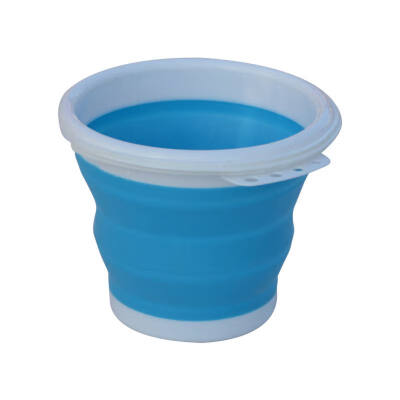 

3L Portable Bucket Silicone Foldable Water Container Outdoor Cleaning Folding Wash Pail for Fishing Camping Car