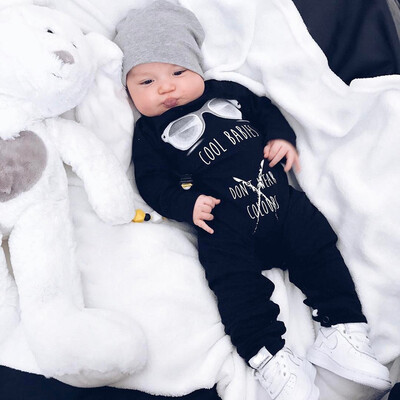 

Newborn Infant Baby Boy Girl Long Sleeve Letter Print Romper Jumpsuit Clothes